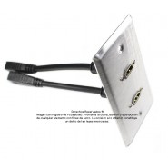 Placa HDMI 1.4 doble pigtail en Aluminio